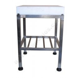 Ανοξείδωτος πάγκος (κούτσουρο) με πολυαιθυλένιο